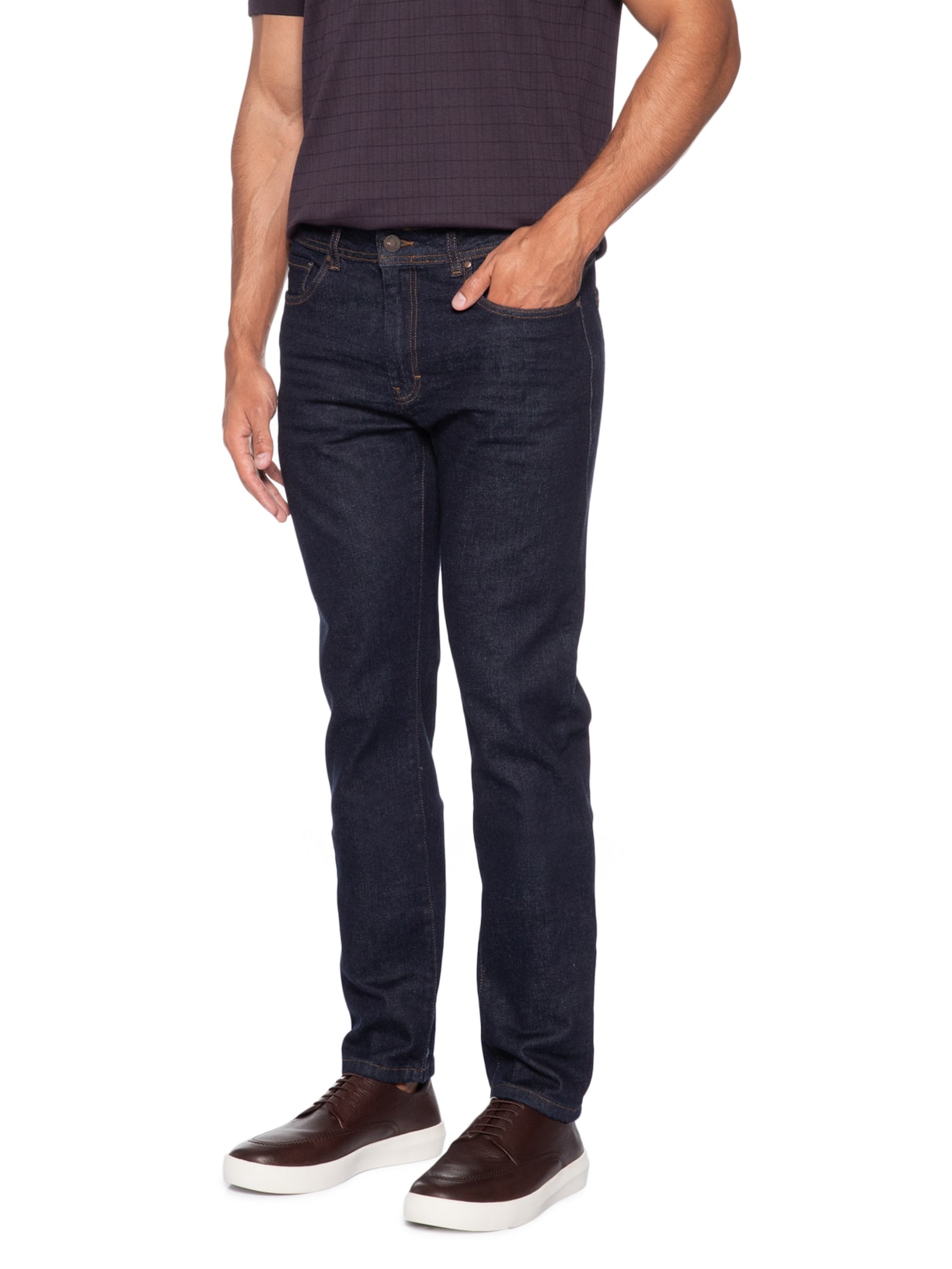 Calça Masculina Raw Jeans Slim Fit – Azul Ricardo Almeida