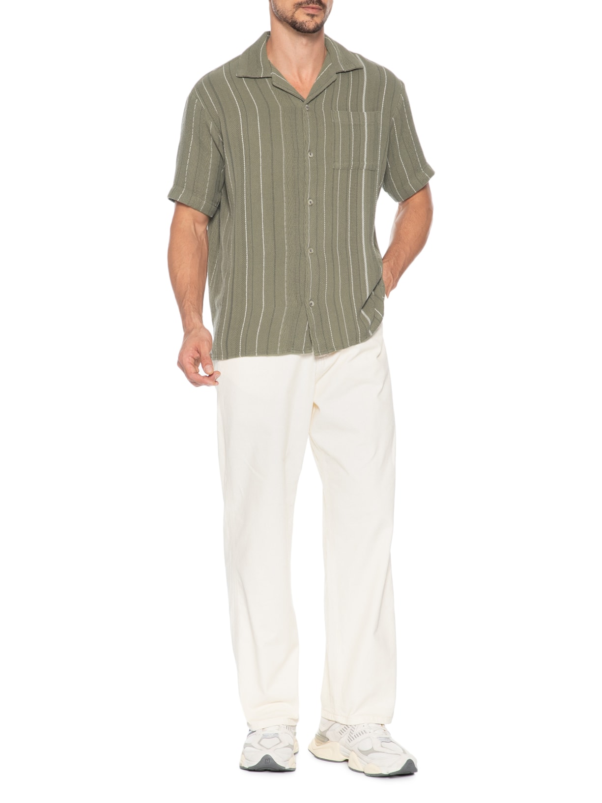 Calça Masculina Raye Worker Bege Jack & Jones