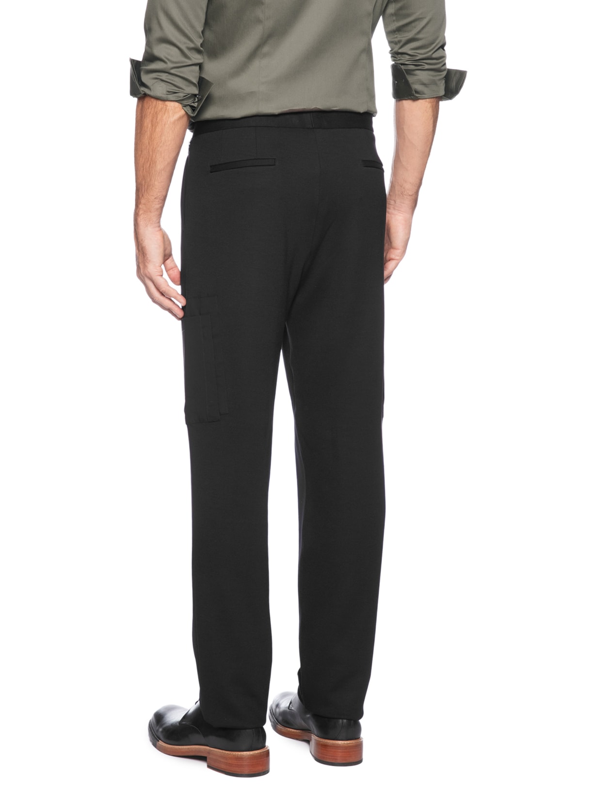 Calça Masculina Recorte Lateral Reta Em Malha Viscose Marrom  Ricardo Almeida