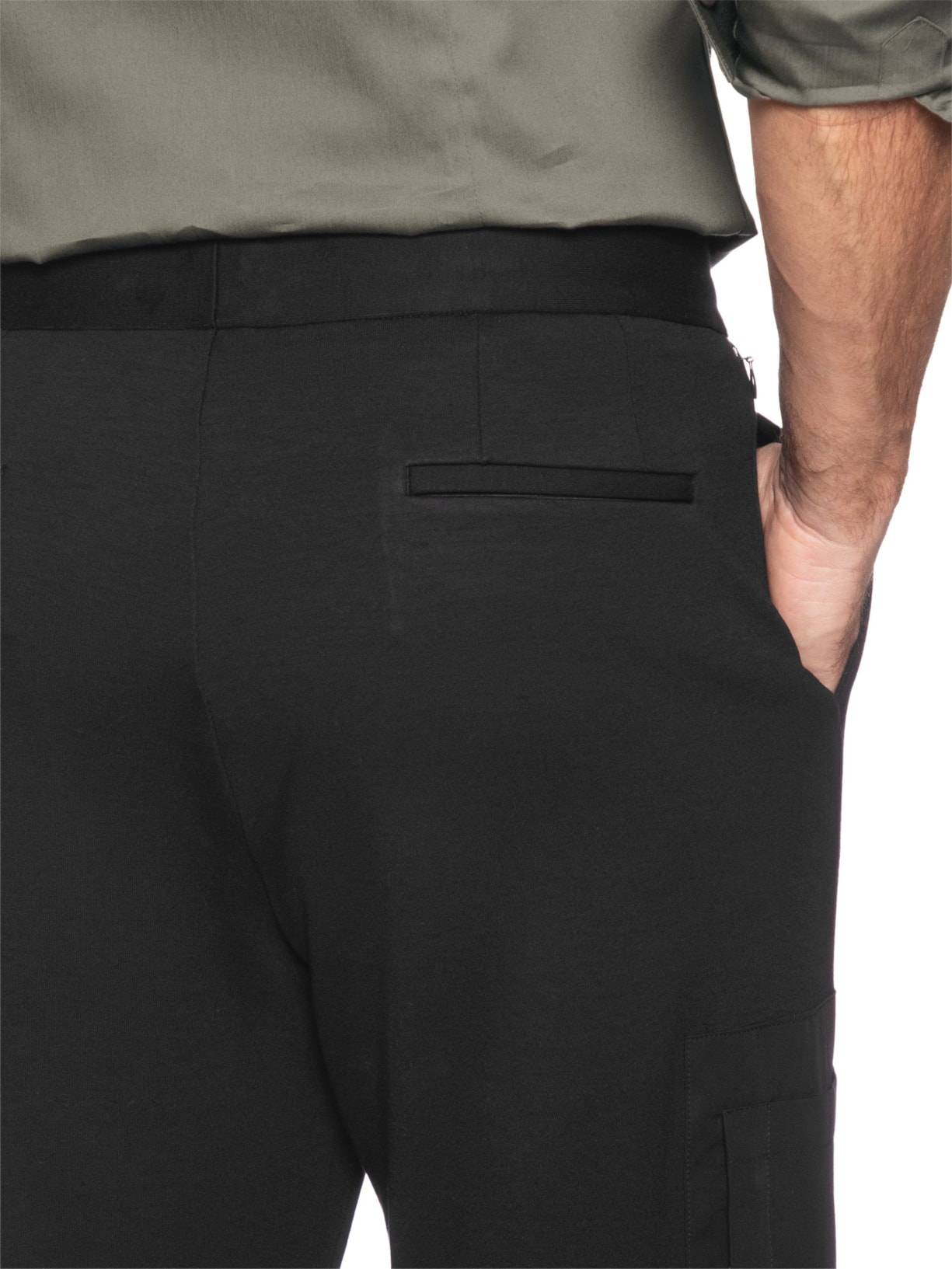 Calça Masculina Recorte Lateral Reta Em Malha Viscose Marrom  Ricardo Almeida