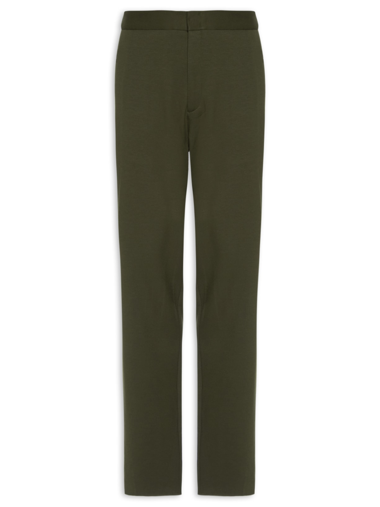Calça Masculina Recorte Lateral Reta Em Malha Viscose Verde Ricardo Almeida