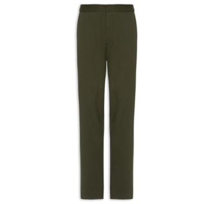 Calça Masculina Recorte Lateral Reta Em Malha Viscose - Verde