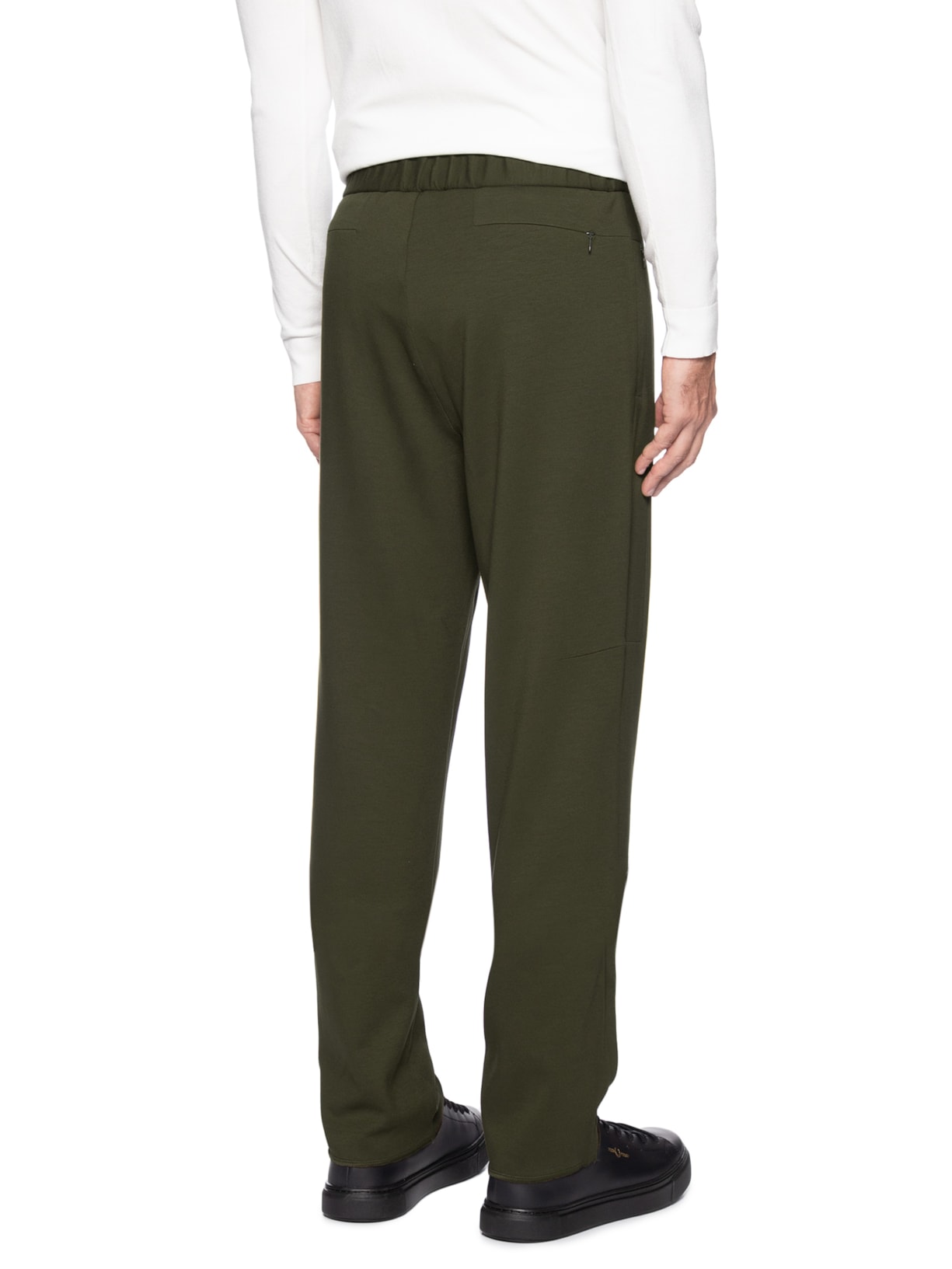 Calça Masculina Recorte Lateral Reta Em Malha Viscose Verde Ricardo Almeida