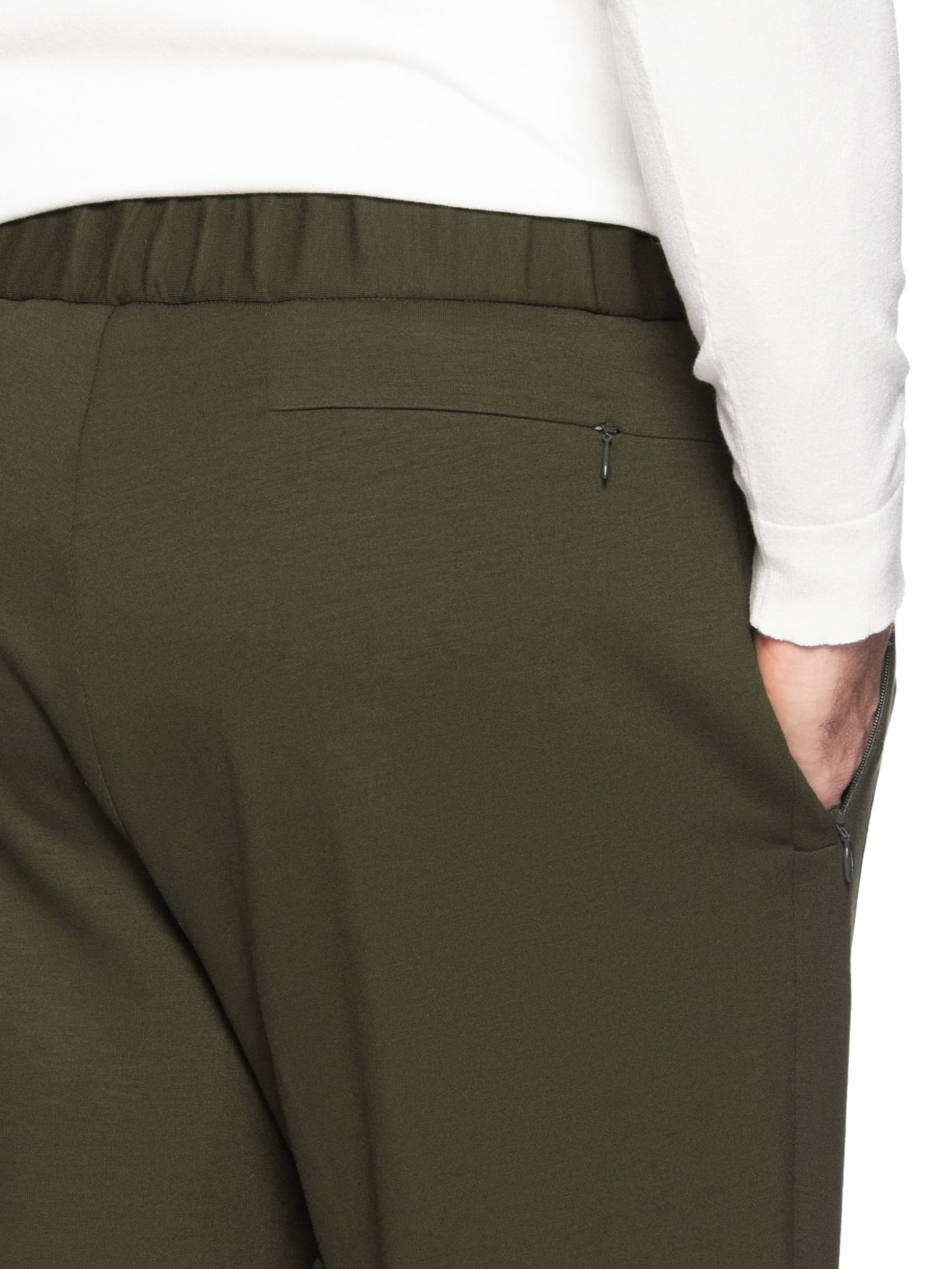 Calça Masculina Recorte Lateral Reta Em Malha Viscose Verde Ricardo Almeida