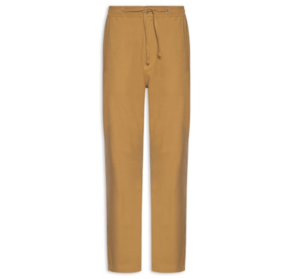 Calça Masculina Relax Rústica Linho - Bege