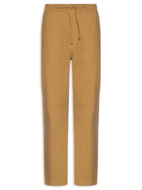 Calça Masculina Relax Rústica Linho - Bege