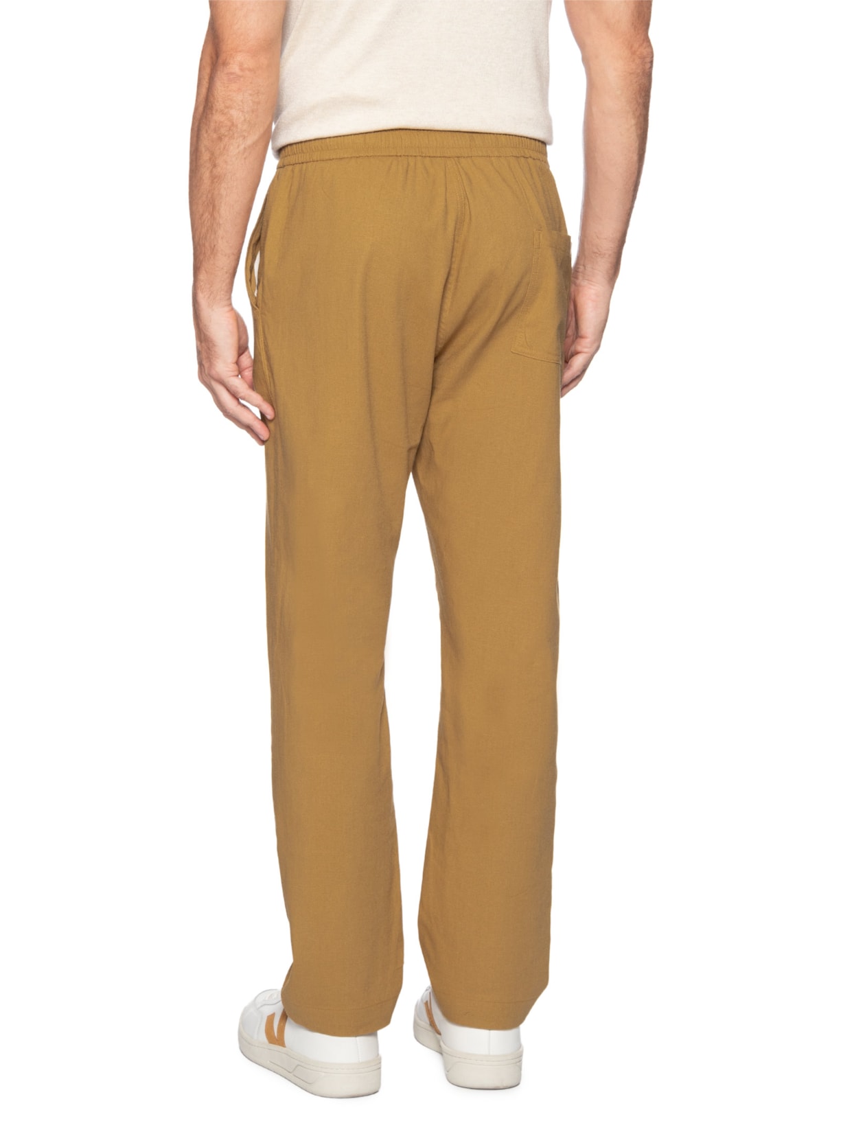 Calça Masculina Relax Rústica Linho Bege Zapalla