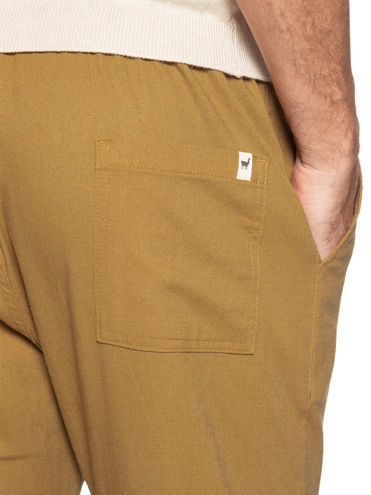 Calça Masculina Relax Rústica Linho Bege Zapalla