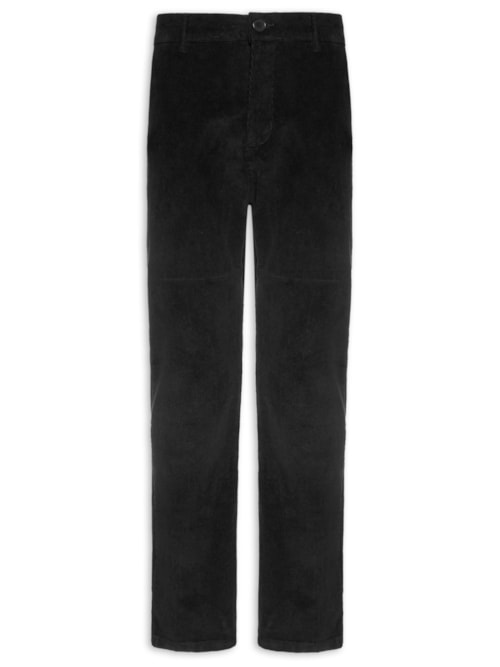 Calça Masculina Reta Alfaiataria Slim Velvet - Preto