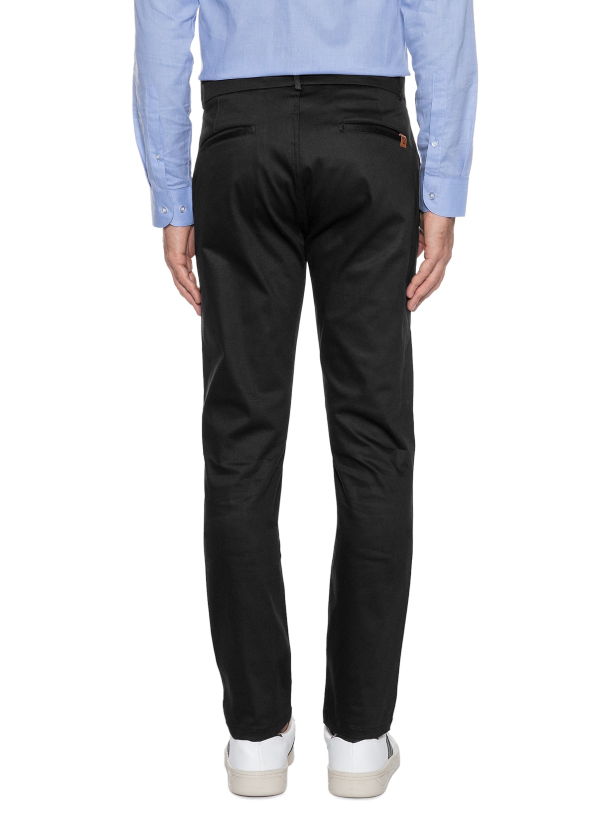 Calça Masculina Reta Bolso Embutido Preto '2 Essential