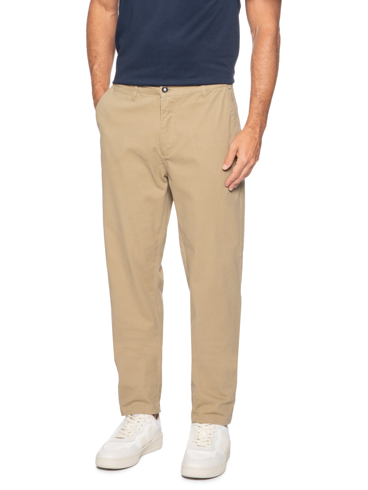 Calça Masculina Reta Chino Cinza '2 Essential