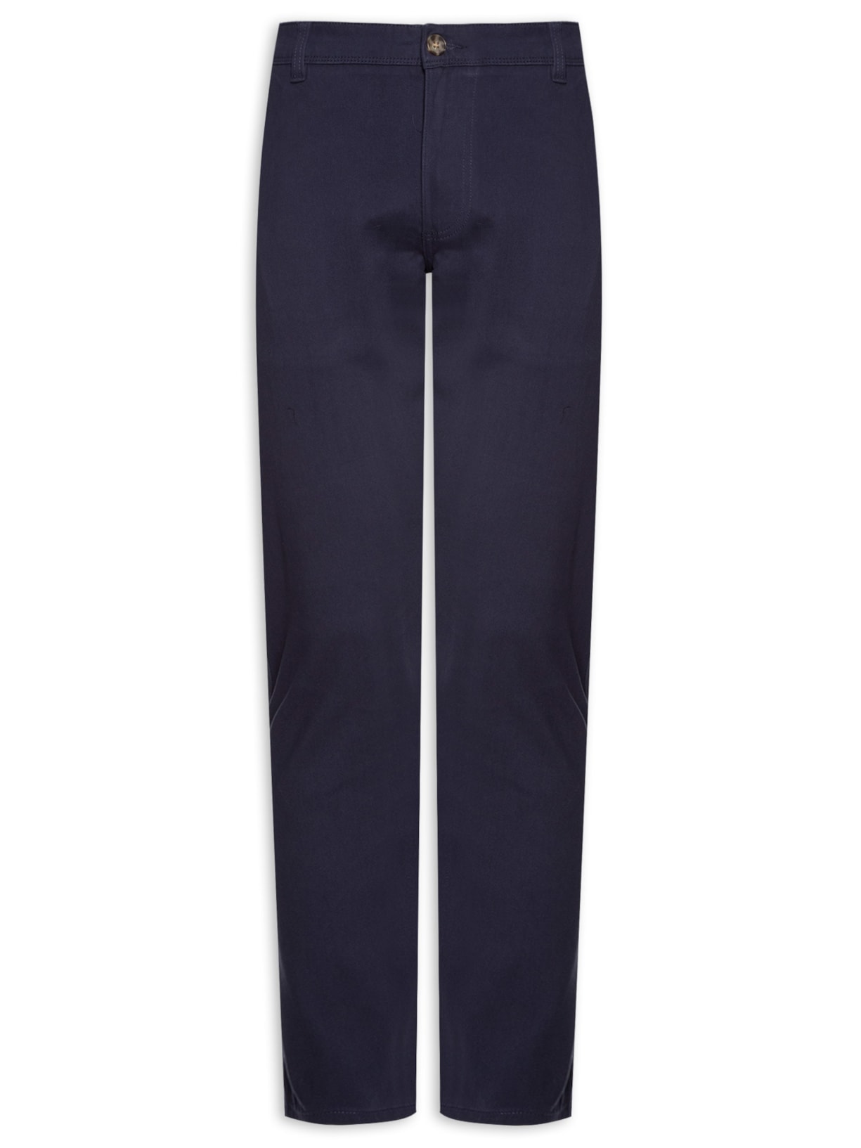 Calça Masculina Reta Chino Em Sarja - Azul