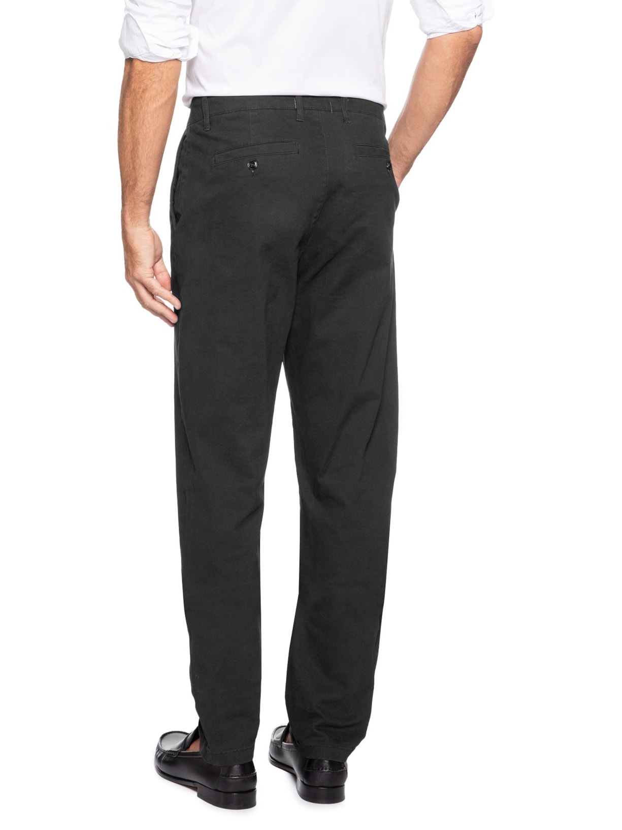 Calça Masculina Reta Chino Preto '2 Essential