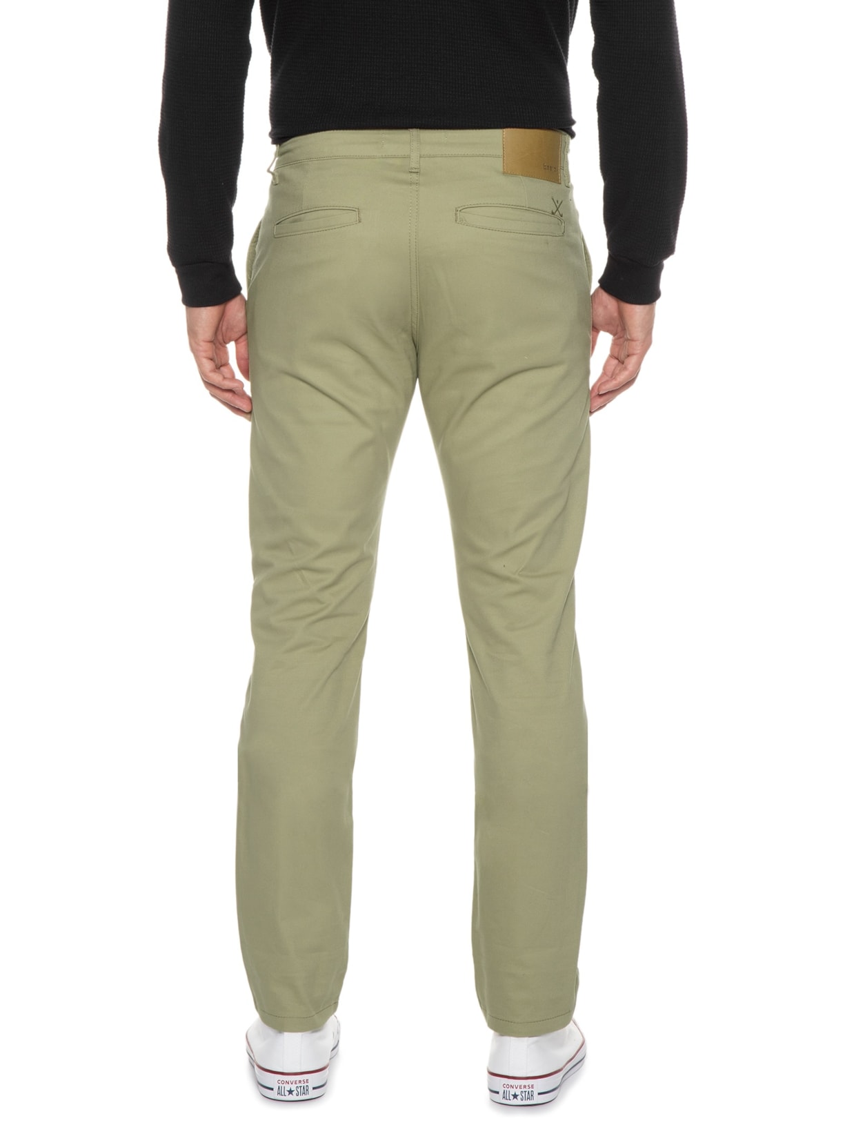Calça Masculina Reta Color Bege Basiq Men