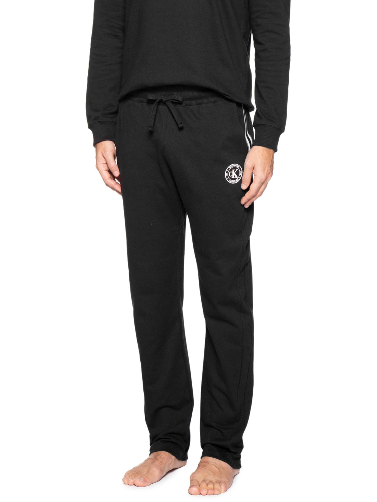 Calça Masculina Reta Com Bolsos Moletinho – Preto Calvin Klein Underwear