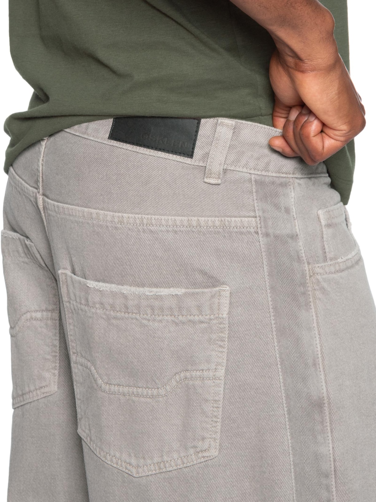 Calça Masculina Reta Cotton Tape Used Cinza Osklen Osklen