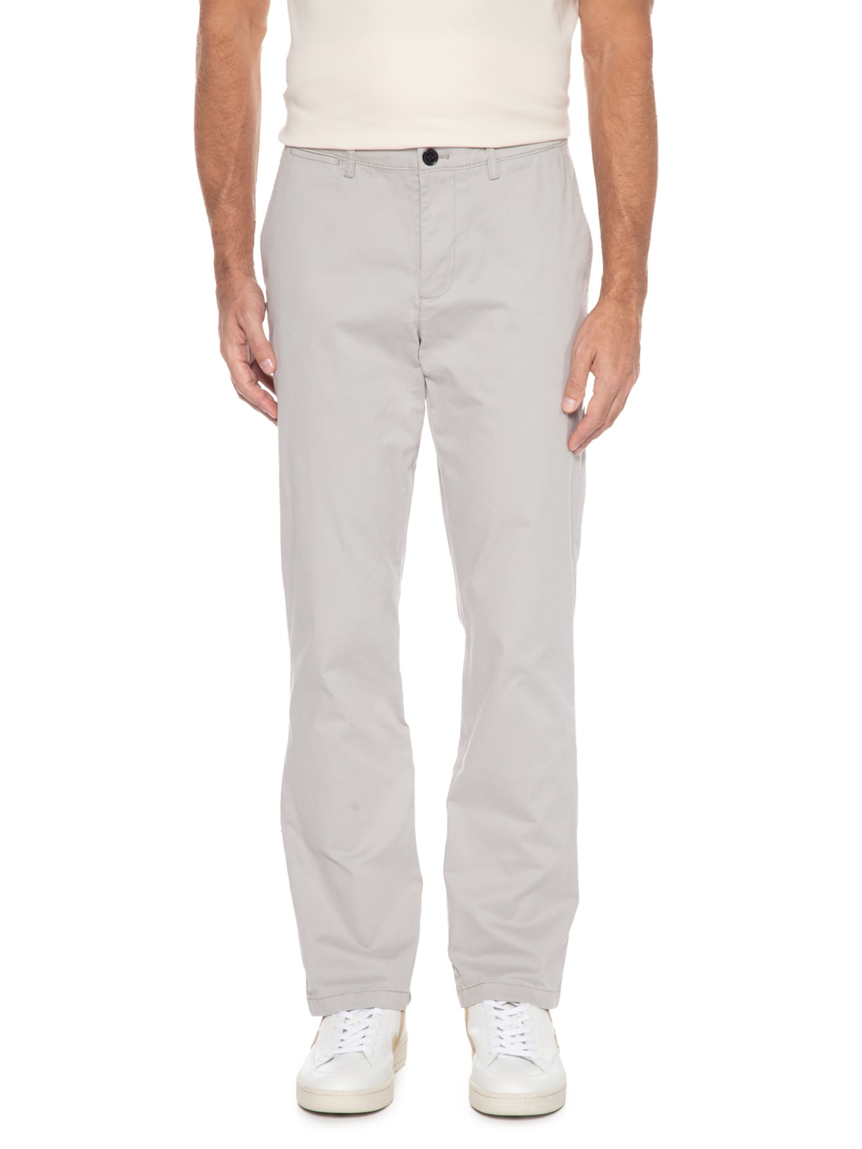 Calça Masculina Reta Custom Fit Chino Pant Cinza Tommy Hilfiger