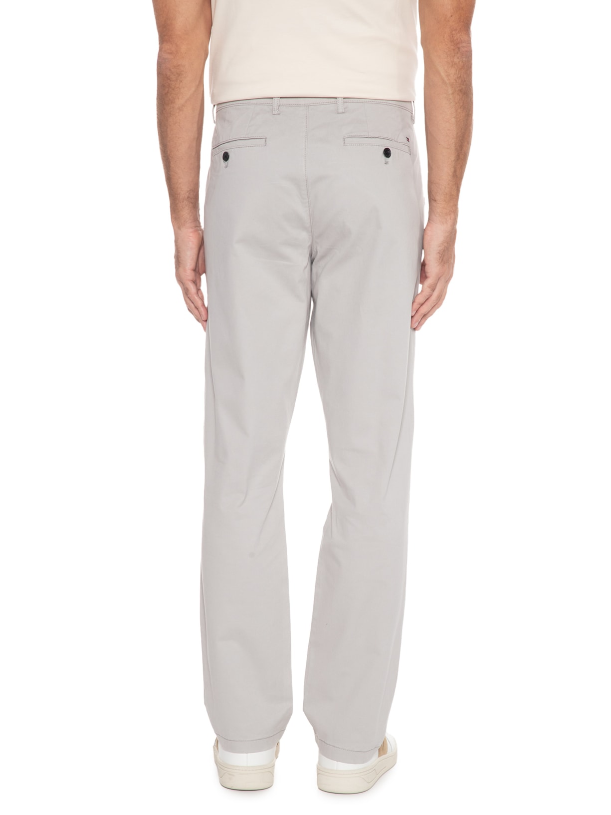 Calça Masculina Reta Custom Fit Chino Pant Cinza Tommy Hilfiger