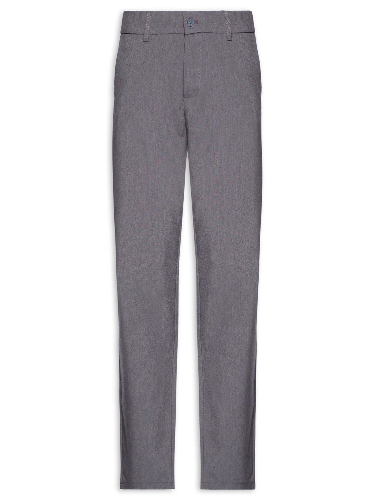 Calça Masculina Reta Em Alfaiataria Casual - Cinza