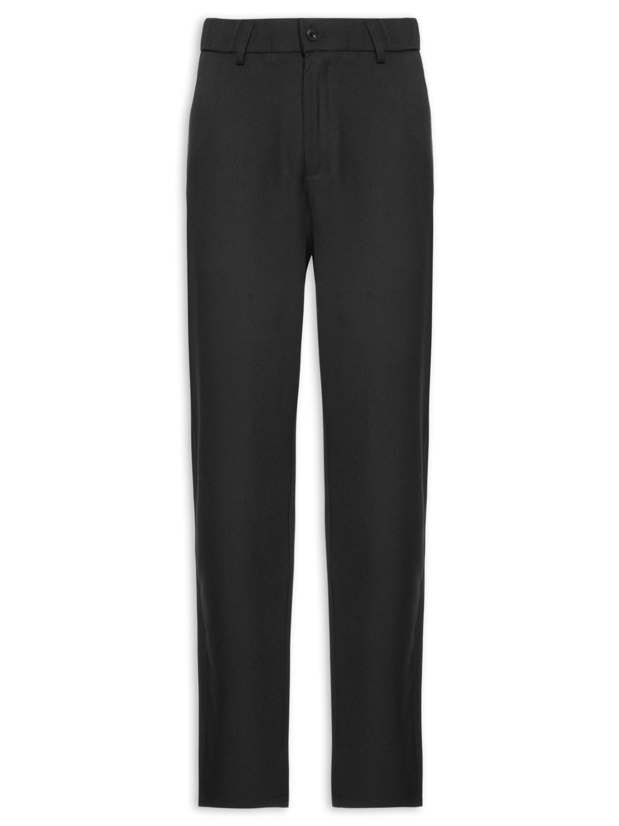 Calça Masculina Reta Em Alfaiataria Casual - Preto