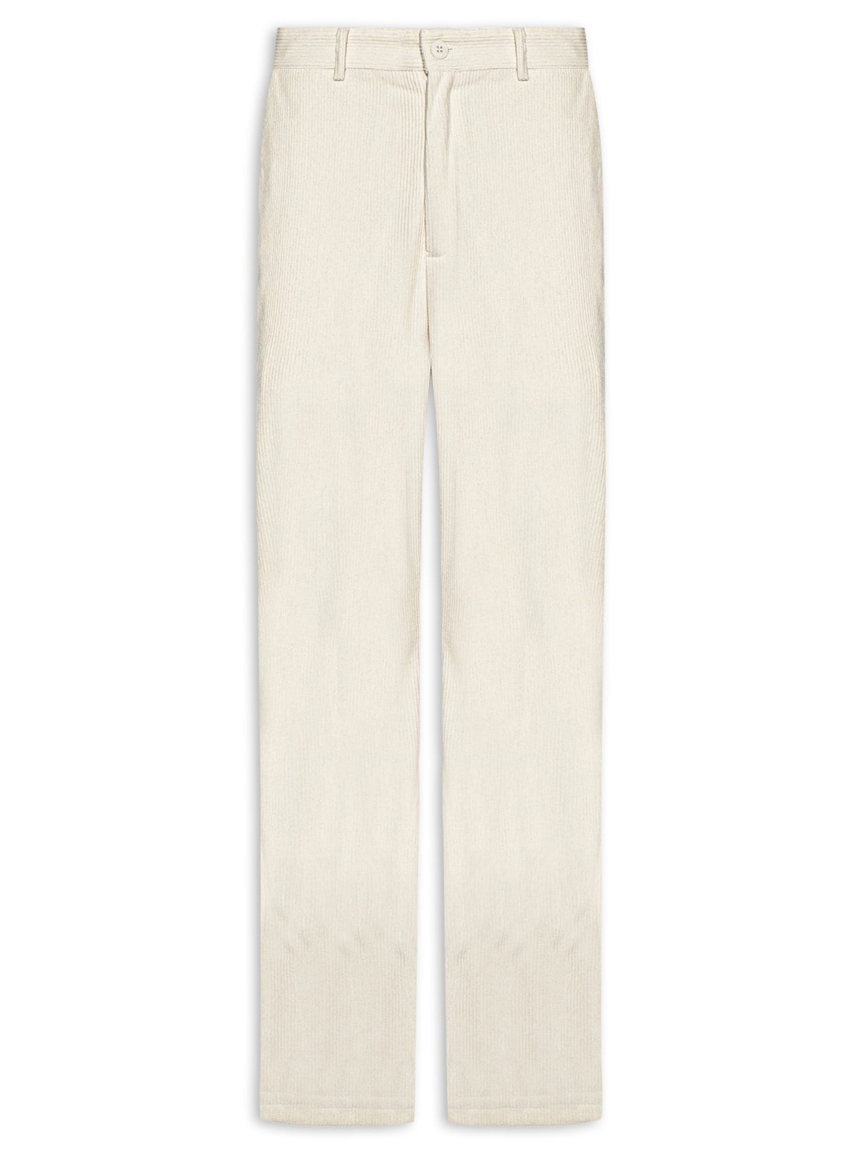 Calça Masculina Reta Em Cotelê Bege Basiq Men