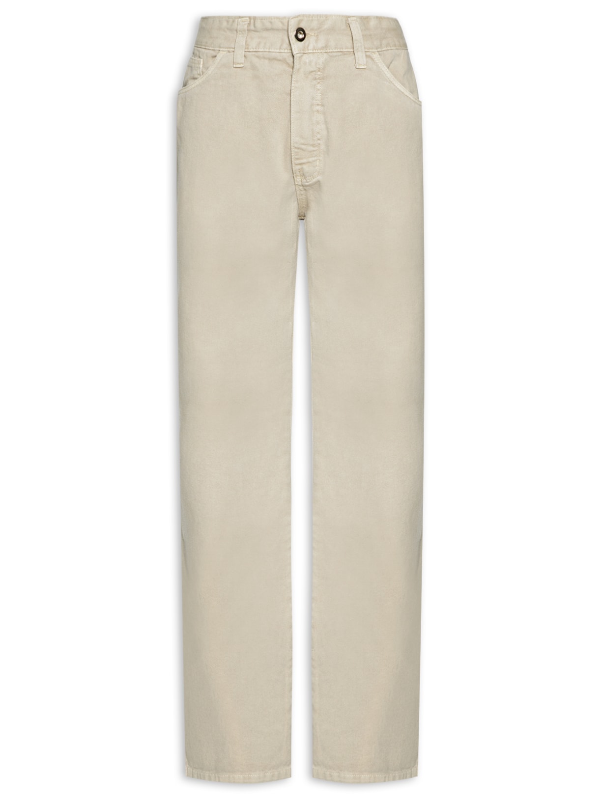 Calça Masculina Reta Em Sarja - Cinza