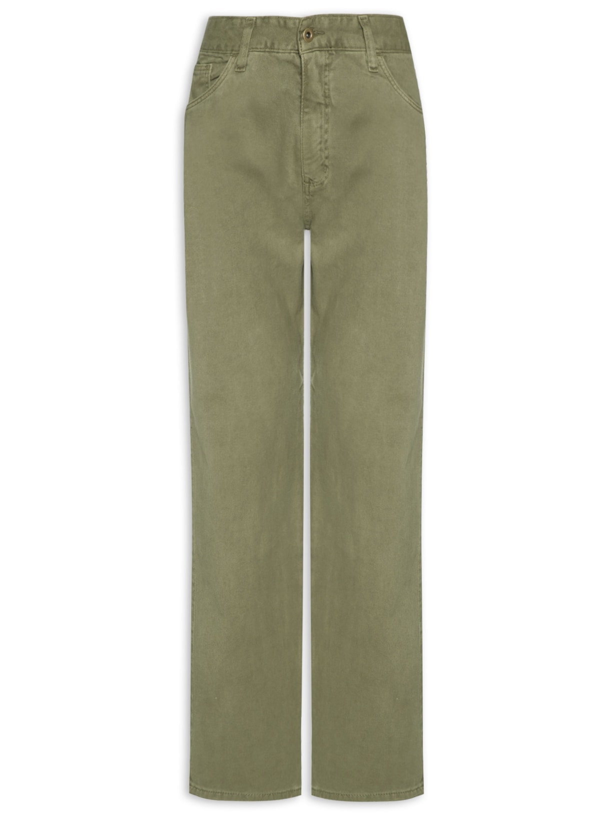 Calça Masculina Reta Em Sarja - Verde