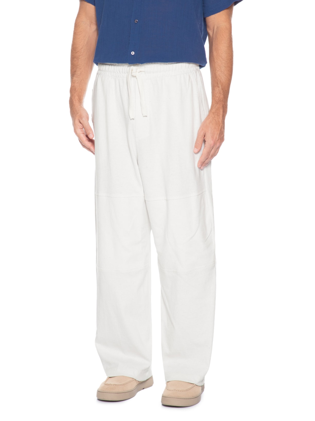 Calça Masculina Reta Over Eco Fabric Off White Osklen