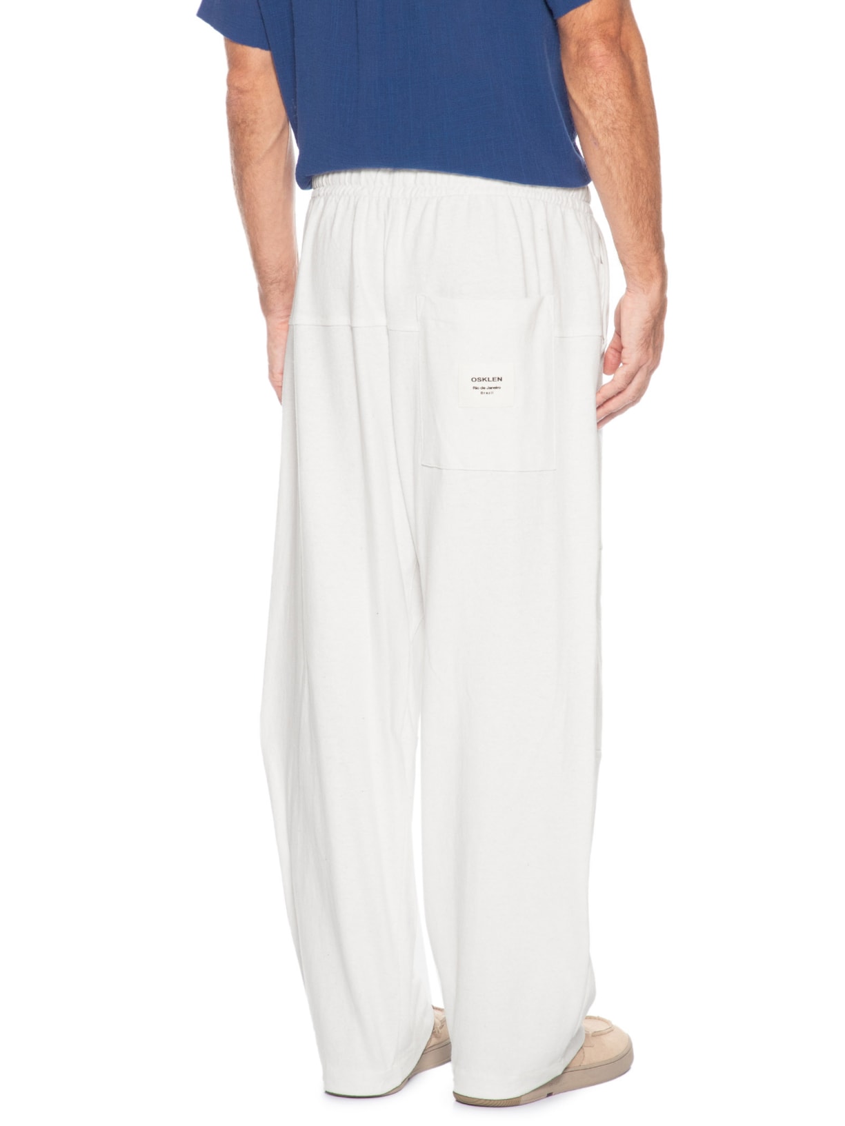 Calça Masculina Reta Over Eco Fabric Off White Osklen