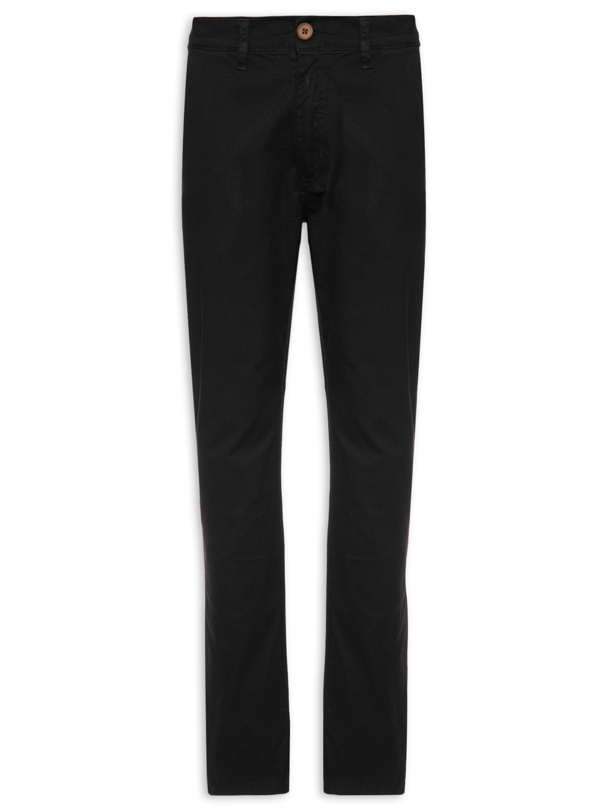 Calça Masculina Reta Sarja Preto '2 Essential