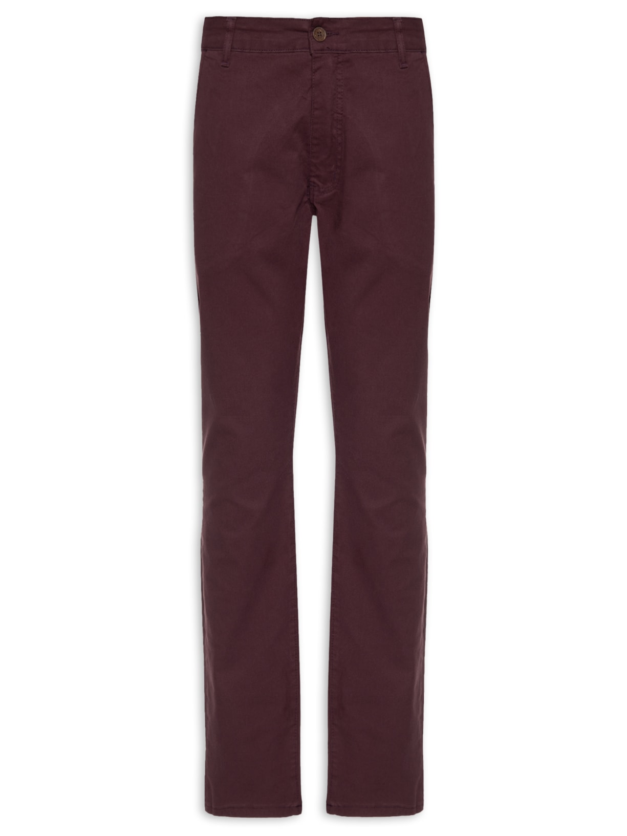 Calça Masculina Reta Sarja - Vinho