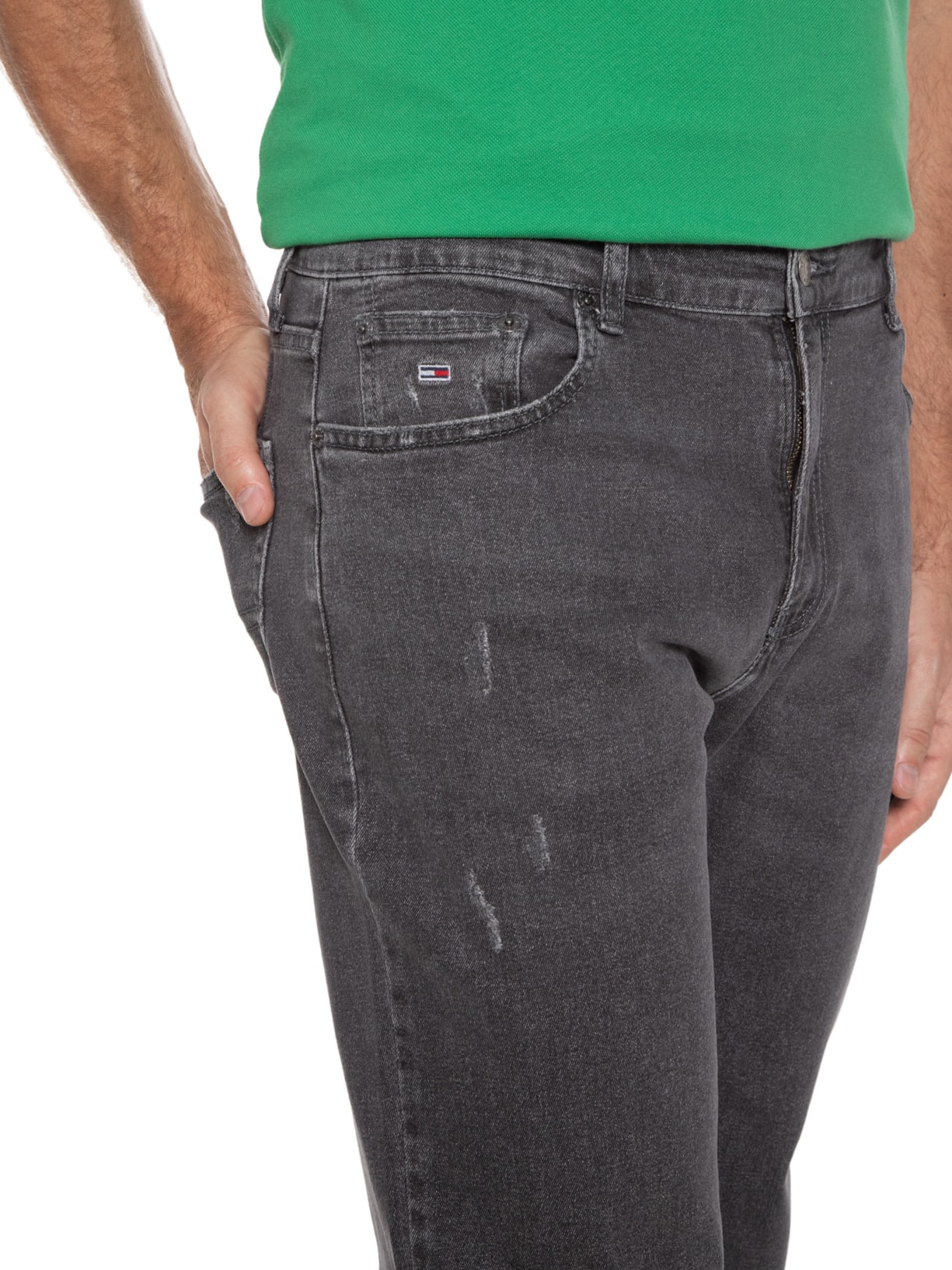 Calça Masculina Ryan Regular Straight Preto Tommy Jeans