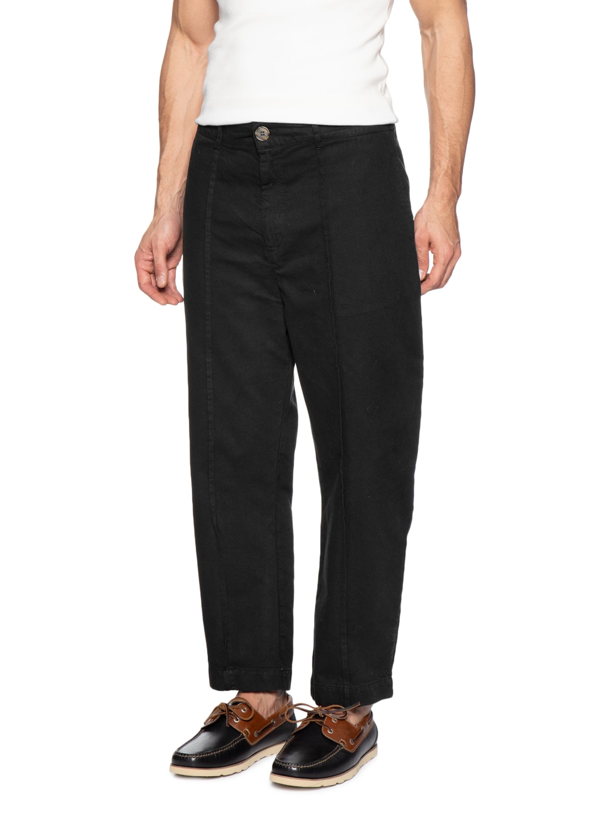 Calça Masculina Sarja Abaulada Preto Handred