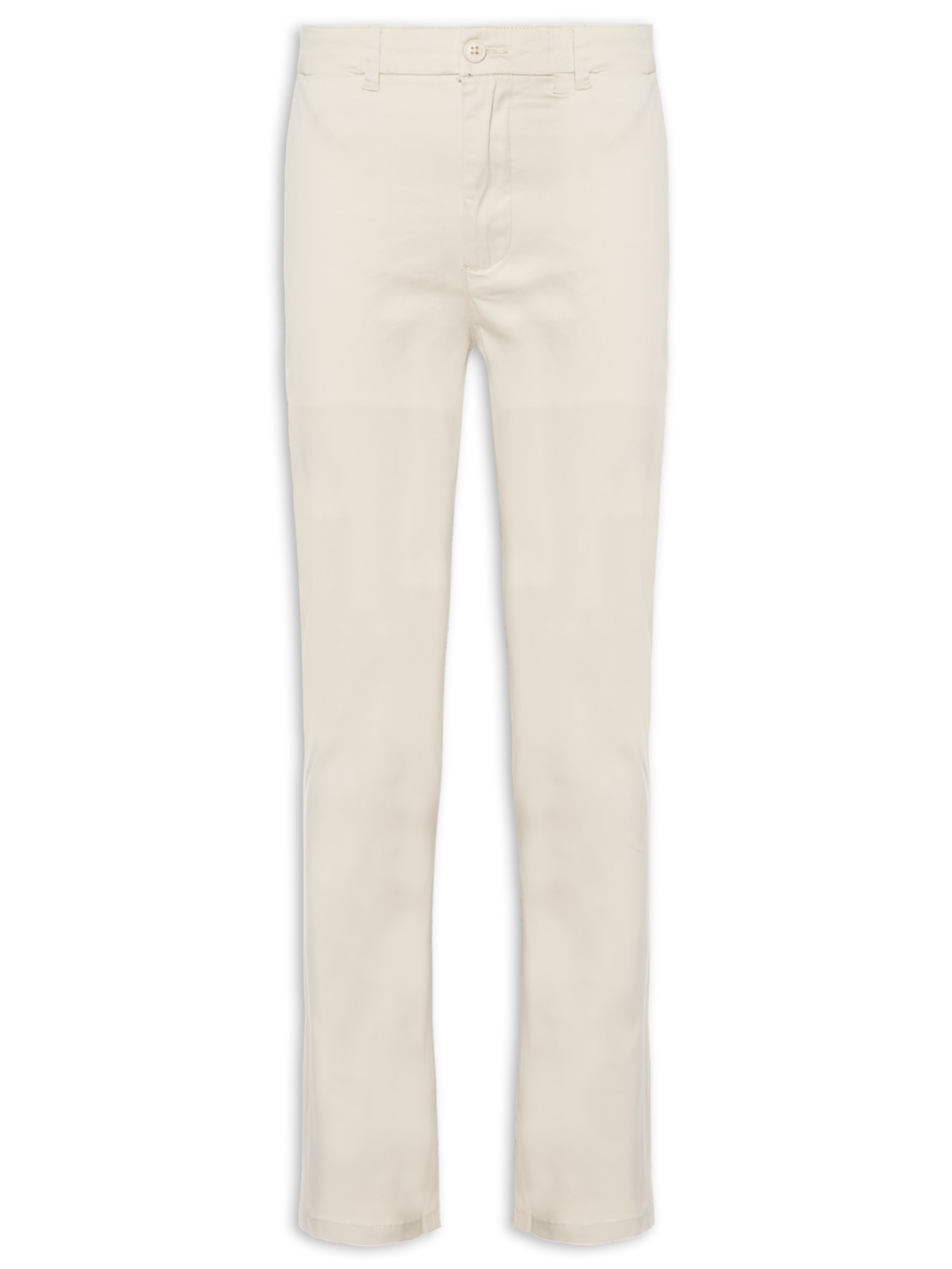 Calça Masculina Sarja Básica Skinny - Bege