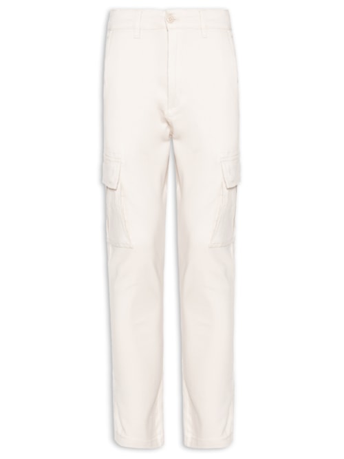 Calça Masculina Sarja Bolso Cargo - Bege