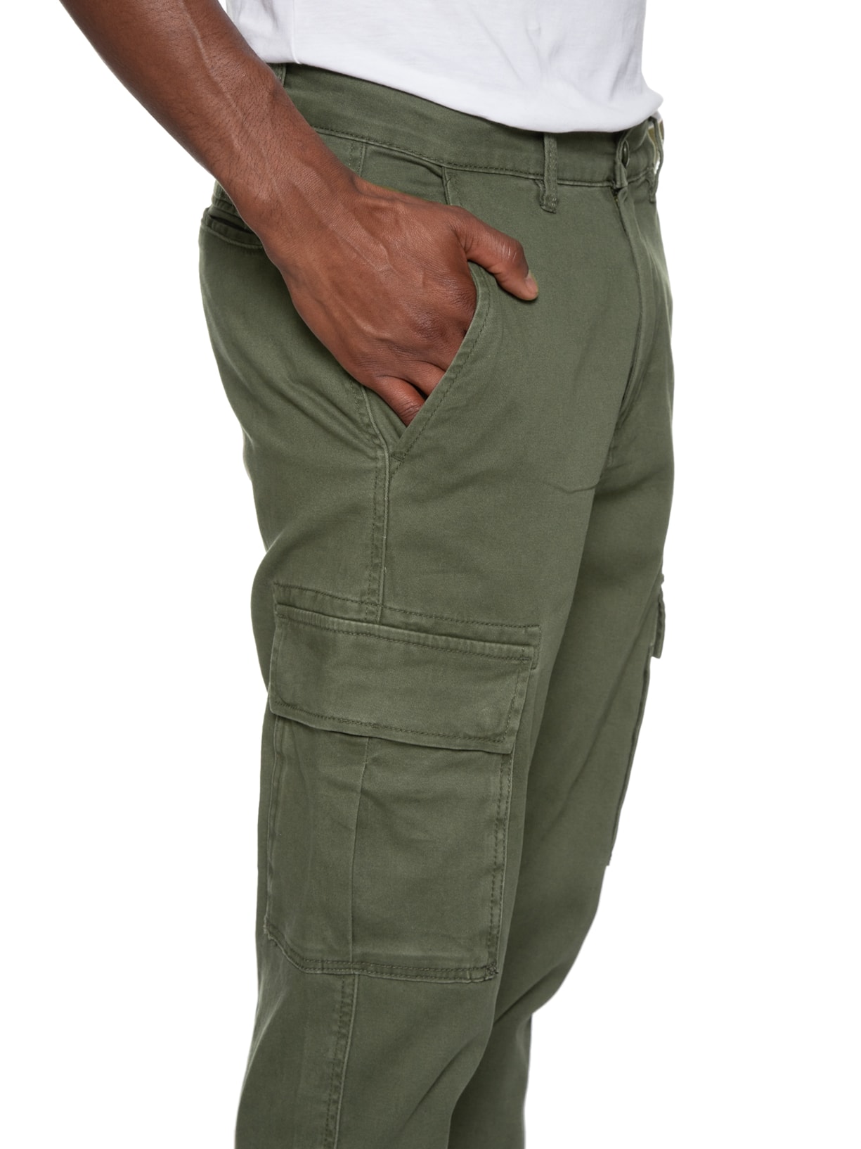 Sarja Jogger Calça Cargo Masculina Calça Masculina Sarja Bolso