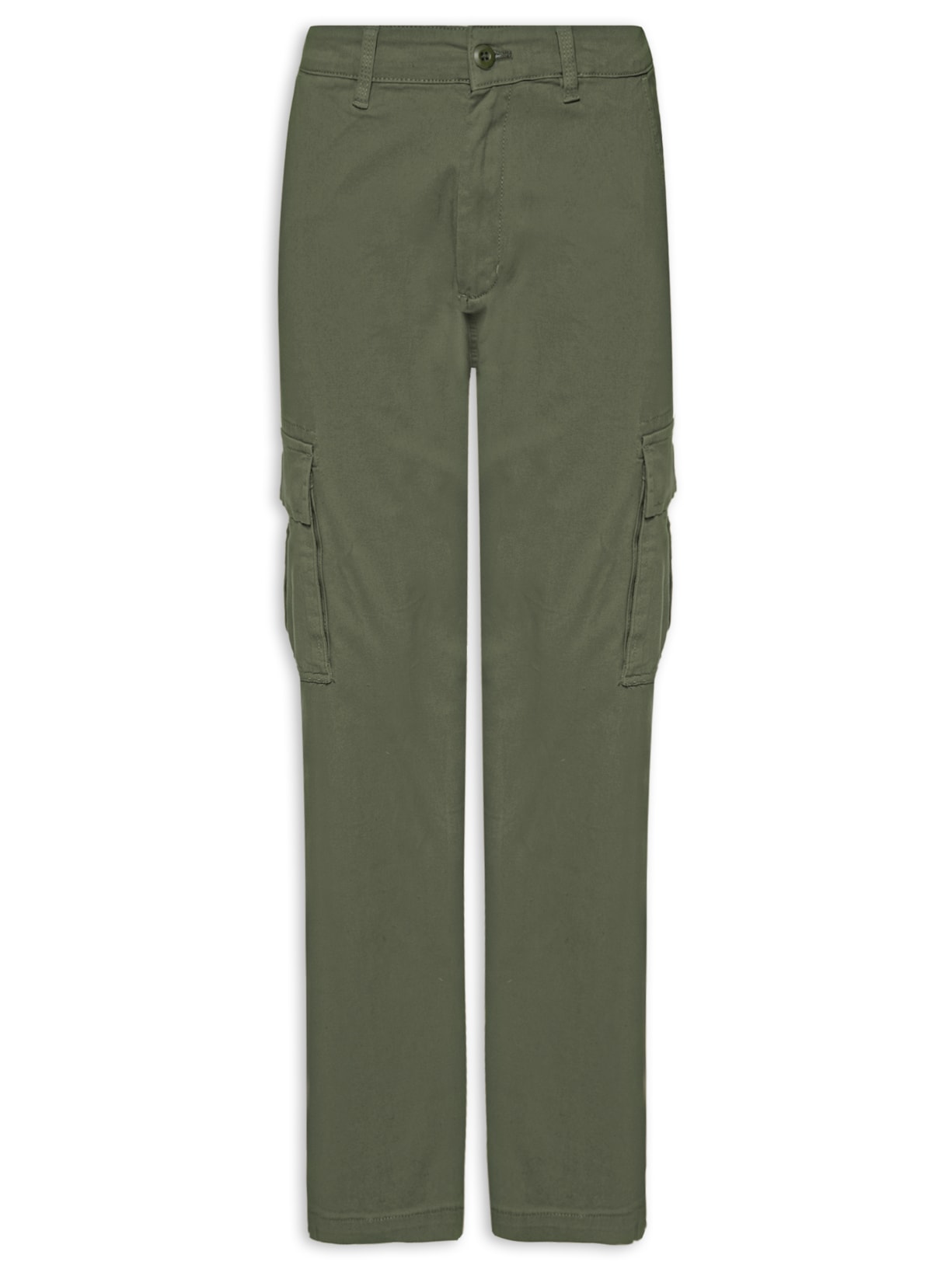 Calça Masculina Sarja Bolso Cargo - Verde