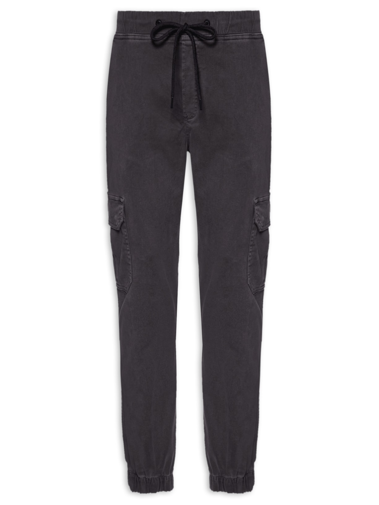 Calça Masculina Sarja Cargo Jogger Melburn - Cinza