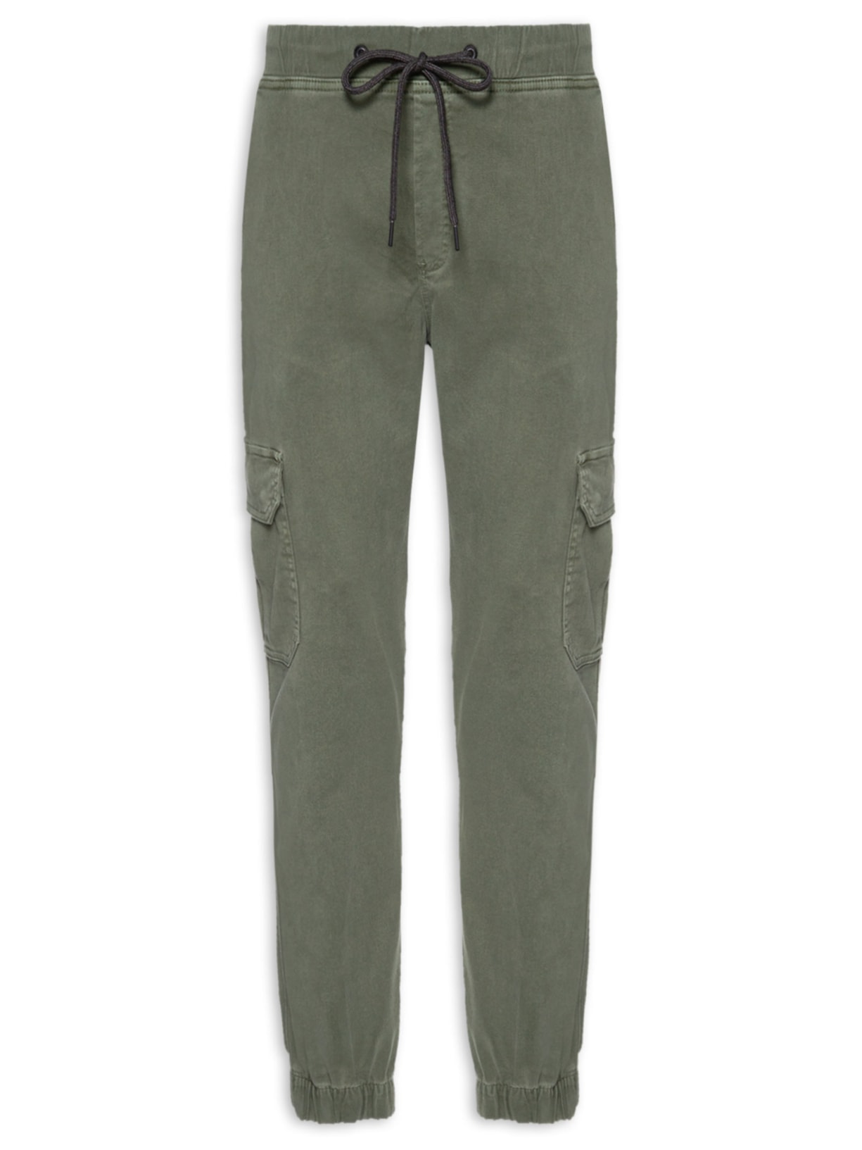 Calça Masculina Sarja Cargo Jogger Melburn - Verde