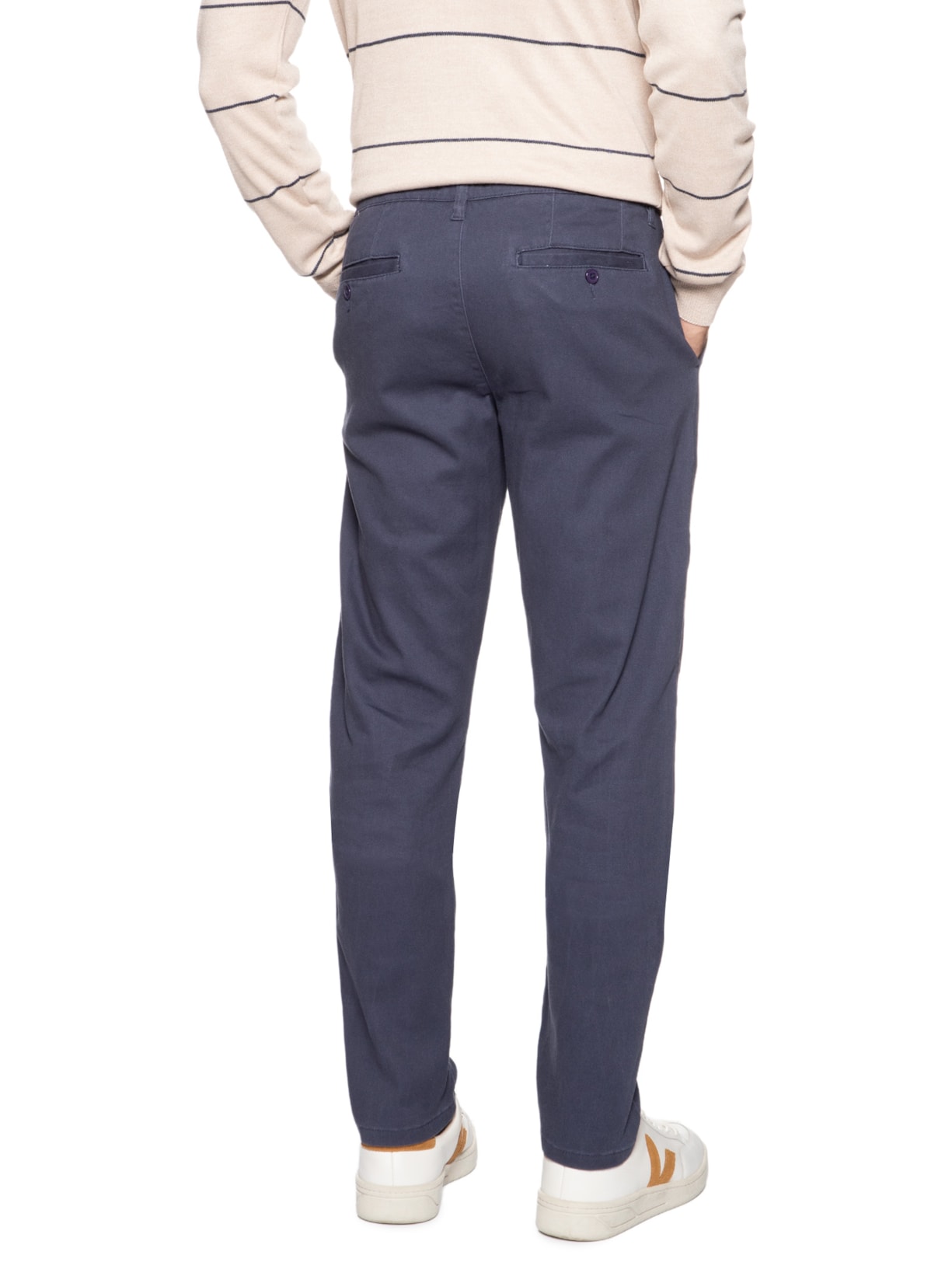 Calça Masculina Sarja Chino Azul '2 Essential