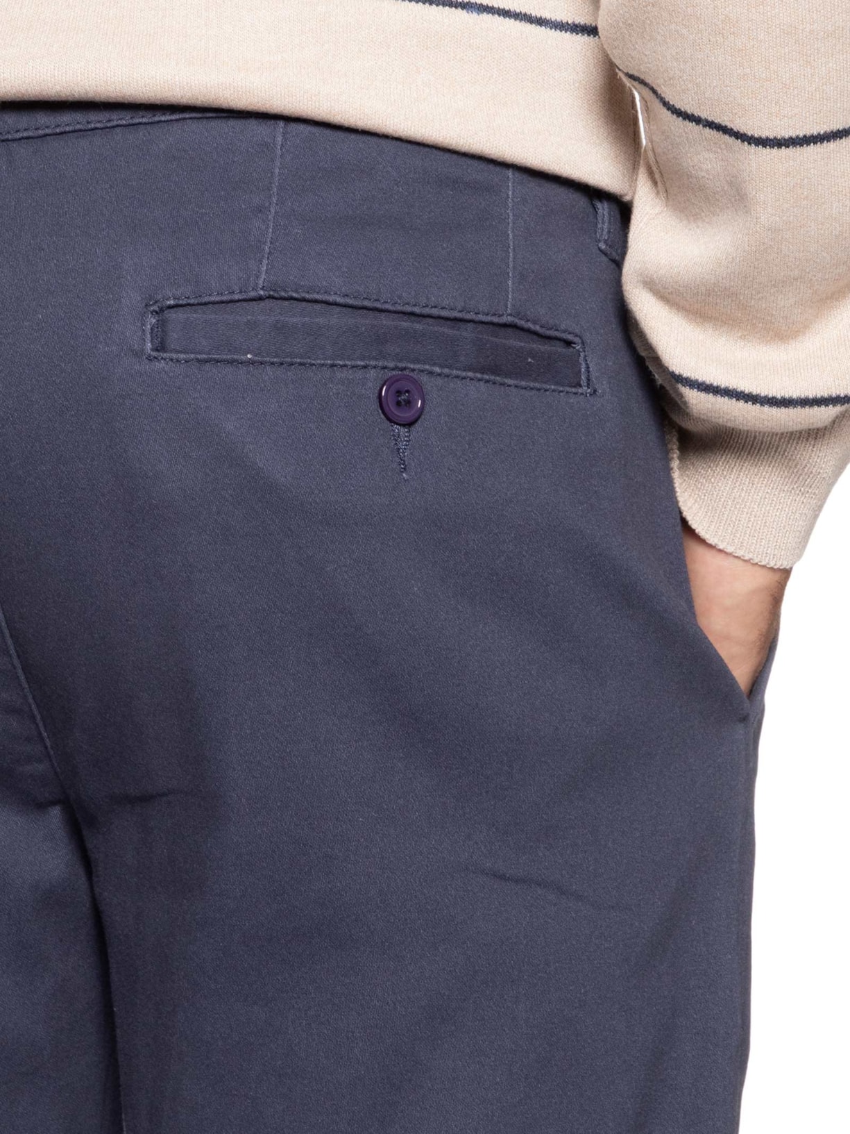 Calça Masculina Sarja Chino Azul '2 Essential