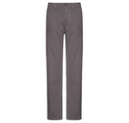 Calça Masculina Sarja Chino - Cinza