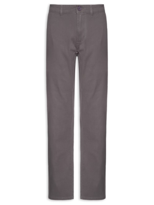 Calça Masculina Sarja Chino - Cinza