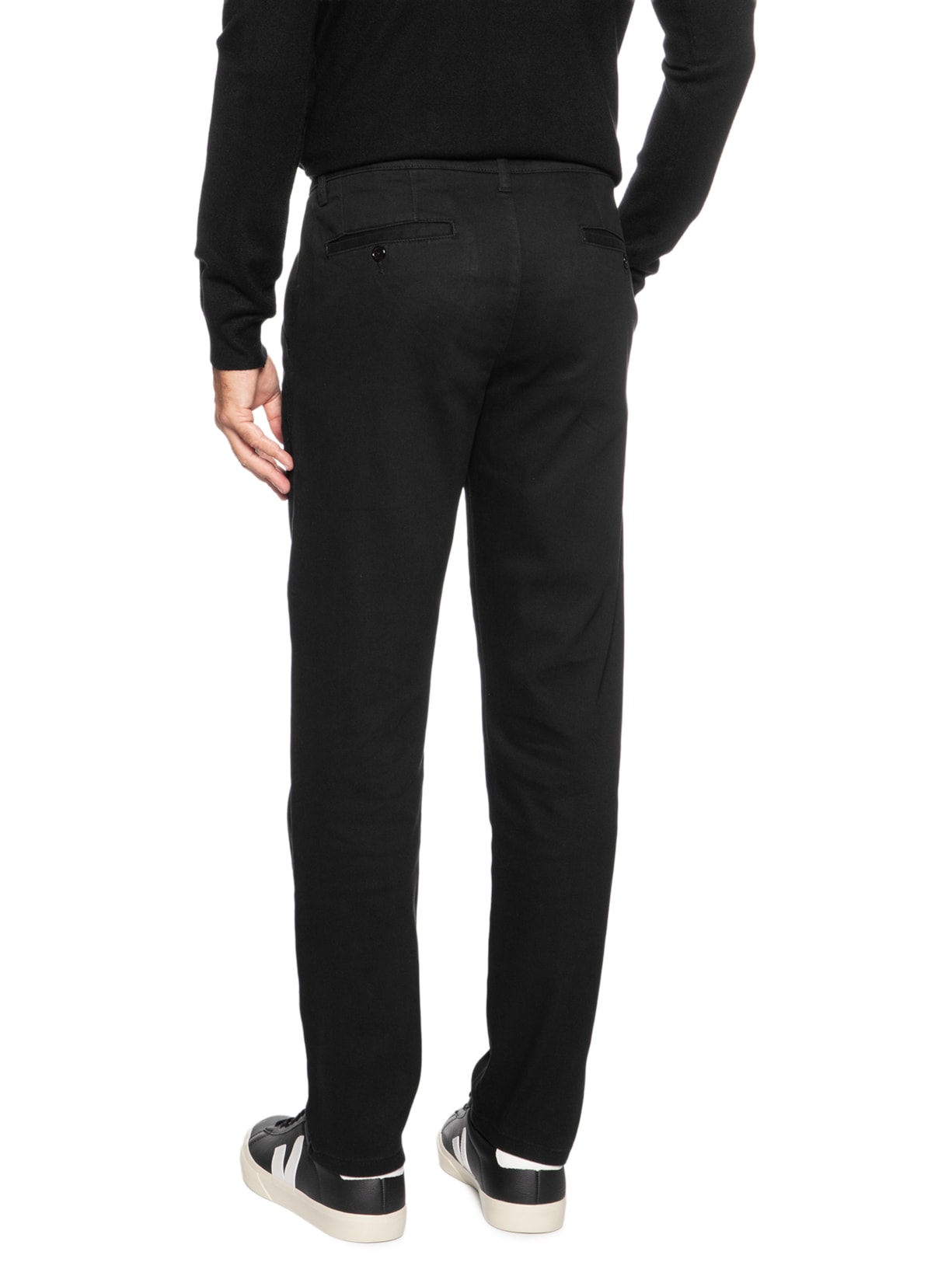 Calça Masculina Sarja Chino Preto '2 Essential