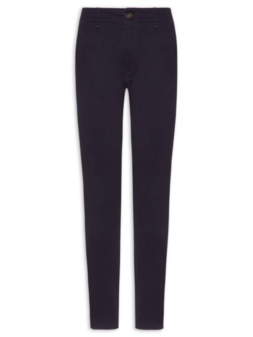 Calça Masculina Sarja Color Reta – Azul
