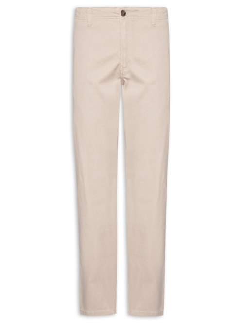 Calça Masculina Sarja Color Reta – Bege