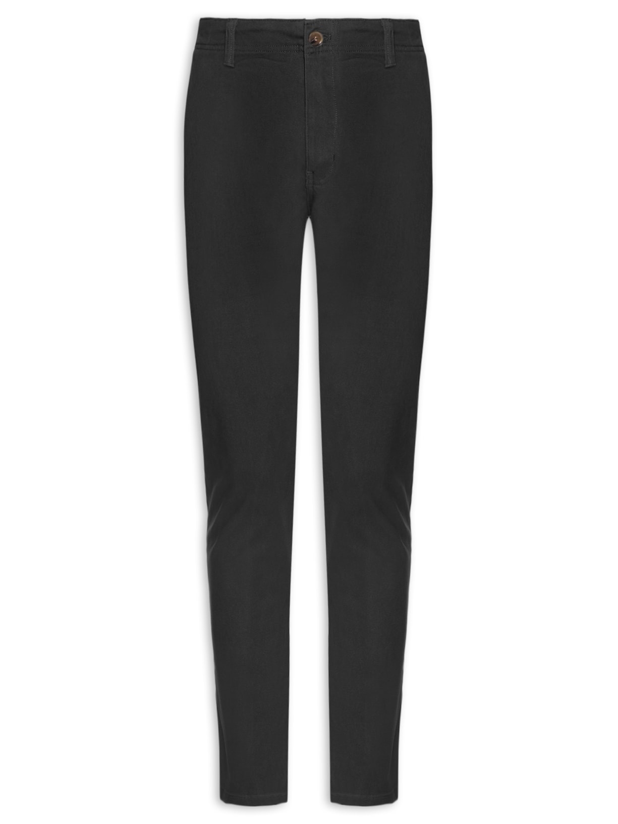 Calça Masculina Sarja Color Reta Preto Basiq Men