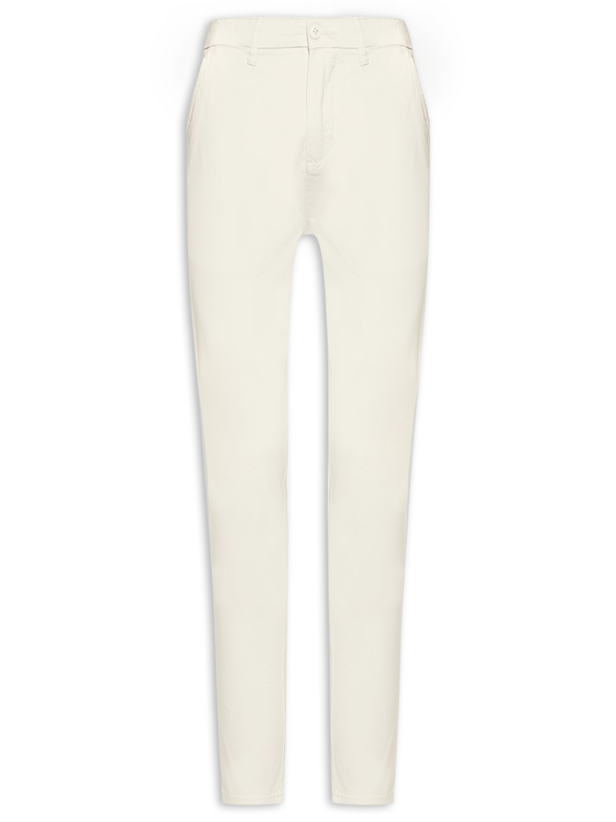 Calça Masculina Sarja Color Slim - Off White