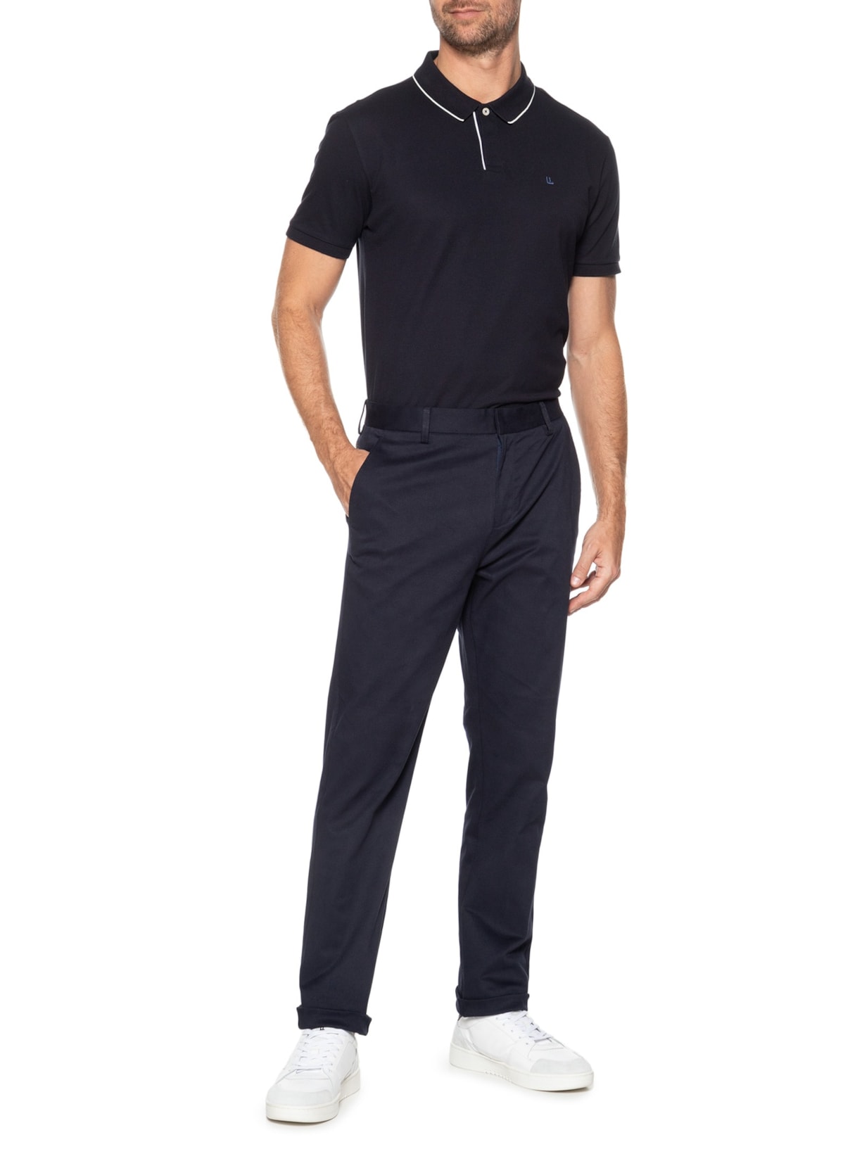 Calça Masculina Sarja Colors New Azul Foxton