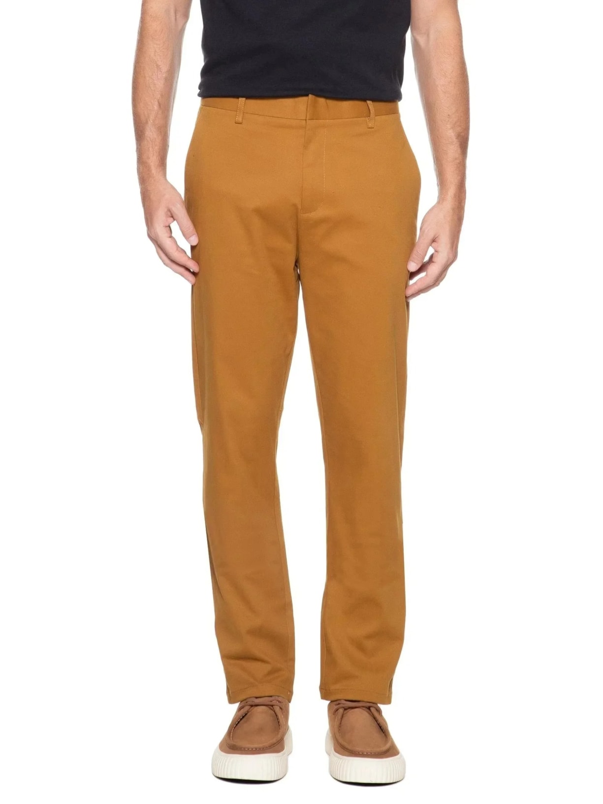 Calça Masculina Sarja Colors New Marrom Foxton
